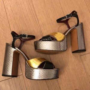Marc by Marc Jacobs Metallic Platform Heels